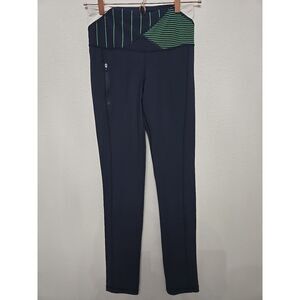 Lululemon Can't Stop Pant‎ Inkwell Slalom Stripe Inkwell Hyper Stripe Green Blue
